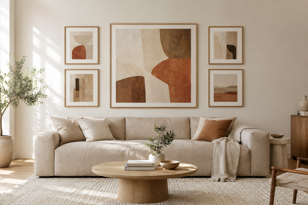 one large central art 