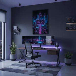 Poster about cars, games and other